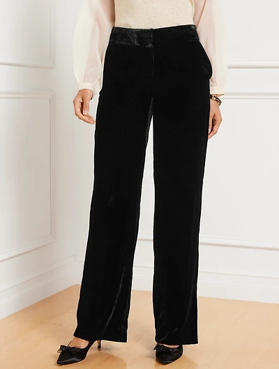 Effortless Velvet Wide Leg Pants