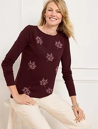 Autumn Embellished Crewneck Tee