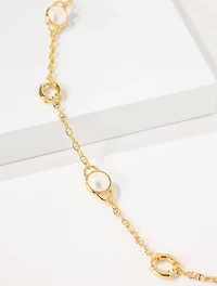 Leona Pearl Cabochon Necklace