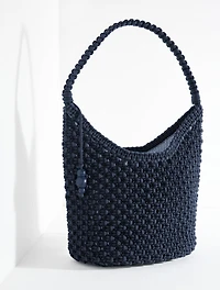 Knotted Cord Hobo Bag