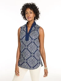 Sleeveless Non-Iron Popover - Luxe Bandana