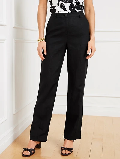 Talbots Southampton Straight Leg Linen Pants