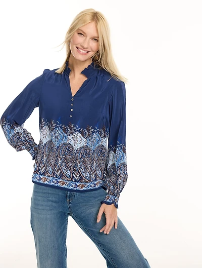 Ruffle Top - Ravishing Paisley