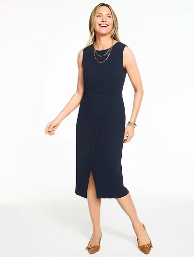 Polished Crepe Sheath Dress