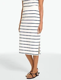 Stripe Jacquard Ribbed Skirt