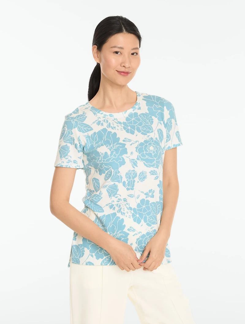 Supersoft Jersey Short Sleeve Crewneck Tee - Floral Field