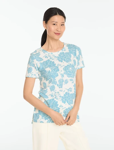 Supersoft Jersey Short Sleeve Crewneck Tee - Floral Field