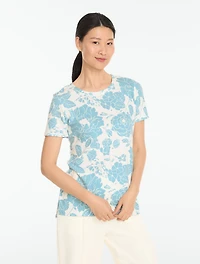 Supersoft Jersey Short Sleeve Crewneck Tee - Floral Field