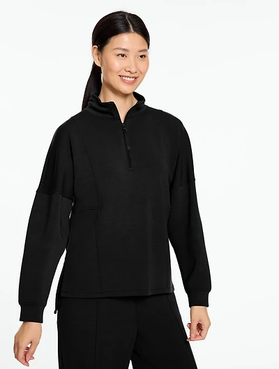 AirKnit Stretch Ribbed Half-Zip Pullover