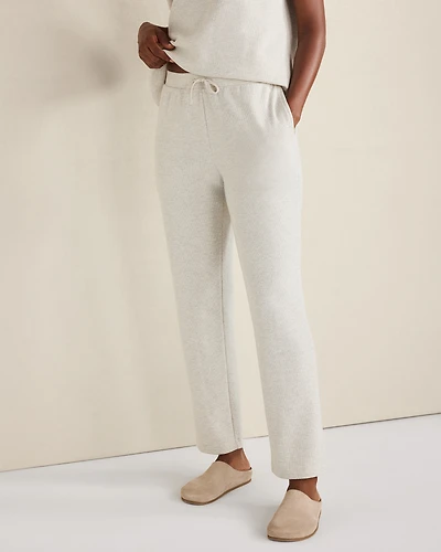 Cotton Blend Ottoman Rib Pants
