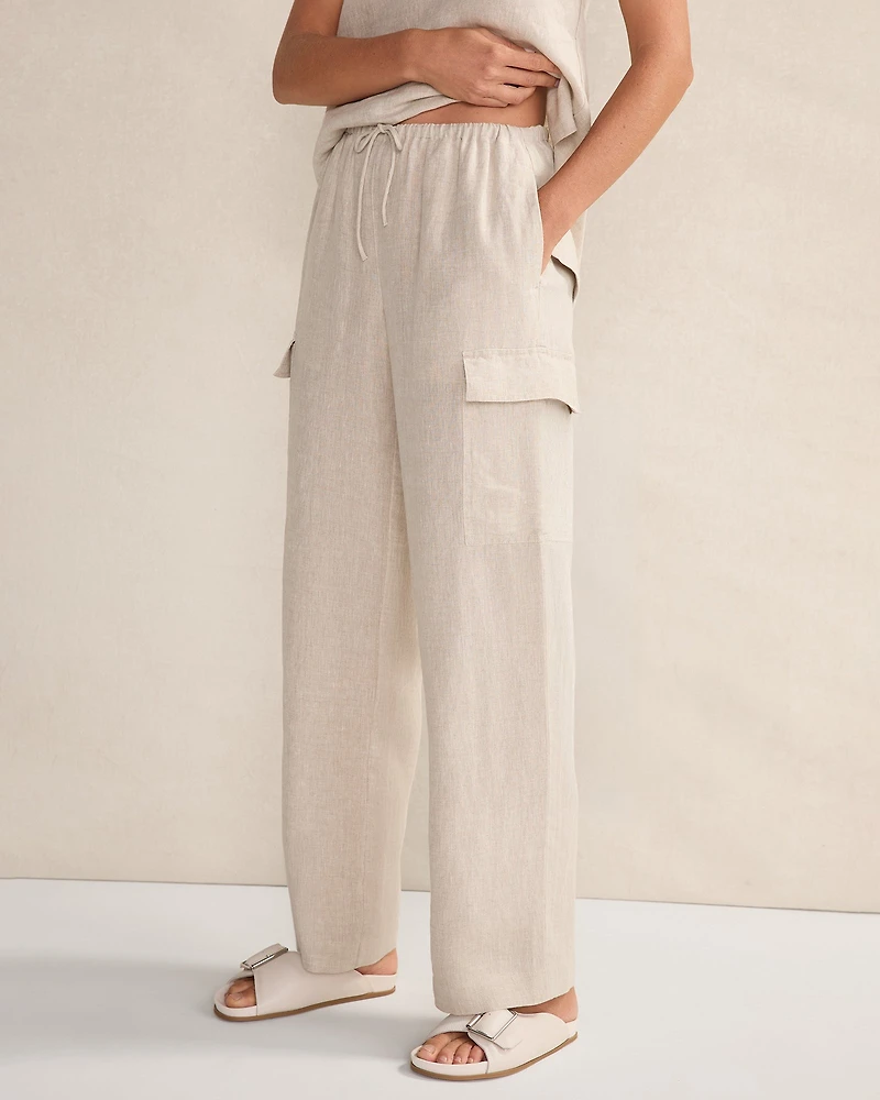 Linen Cargo Pants