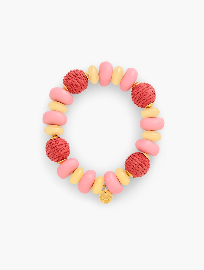 Thread Wrap Beaded Stretch Bracelet