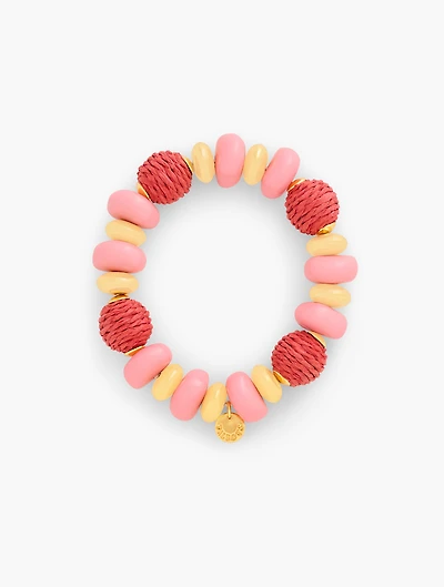 Thread Wrap Beaded Stretch Bracelet