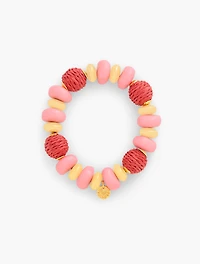 Thread Wrap Beaded Stretch Bracelet