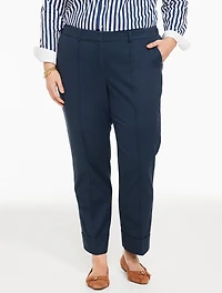 Aiden Twill Straight Ankle Pant