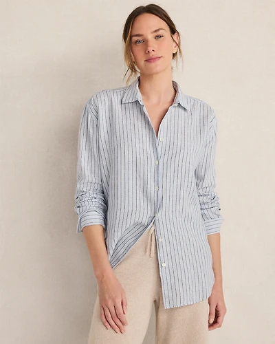 The Daily Shirt Linen Stripe