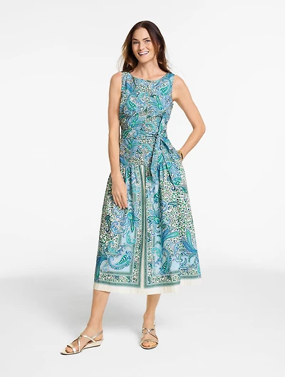 Modern Poplin Fit & Flare Dress - Heritage Paisley