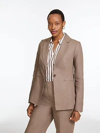 Classic Linen Single Button Blazer
