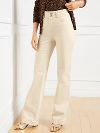 Flare Leg Banded Waist Jeans