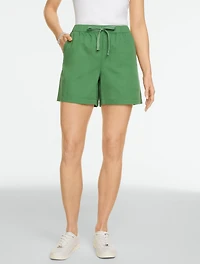 Twill Pull-On Shorts - 5”
