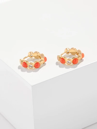 Demure Dots Hoop Earrings