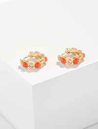 Demure Dots Hoop Earrings