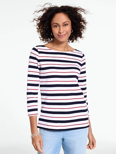 Authentic Talbots Tee - Tidepool Stripe