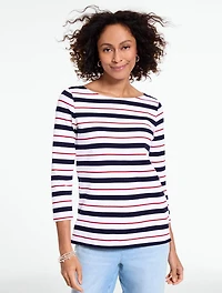 Authentic Talbots Tee - Tidepool Stripe