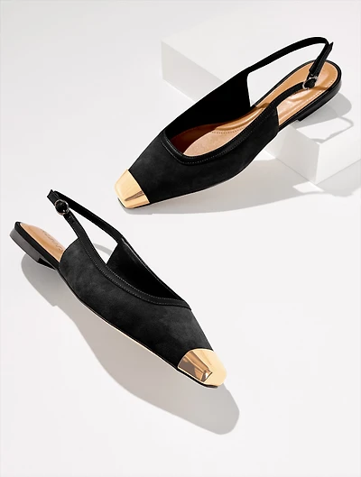 Whitley Suede Slingback Flats