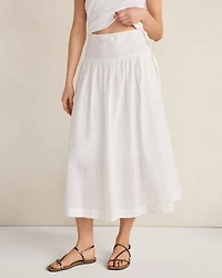 Organic Cotton Eyelet Drop Waist Skirt