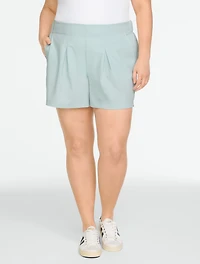 Lightweight Woven Stretch Seersucker Shorts