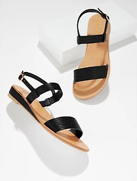 Gracelyn Nappa Wedge Sandals