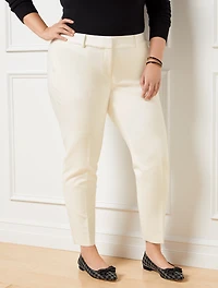 Talbots Hampshire Lightweight Double Cloth Straight Ankle Pants - Lined