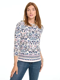 Bateau Neck Tee - Wildflowers