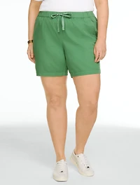 Twill Pull-On Shorts - 5”