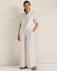 Ottoman Rib Relaxed Pants