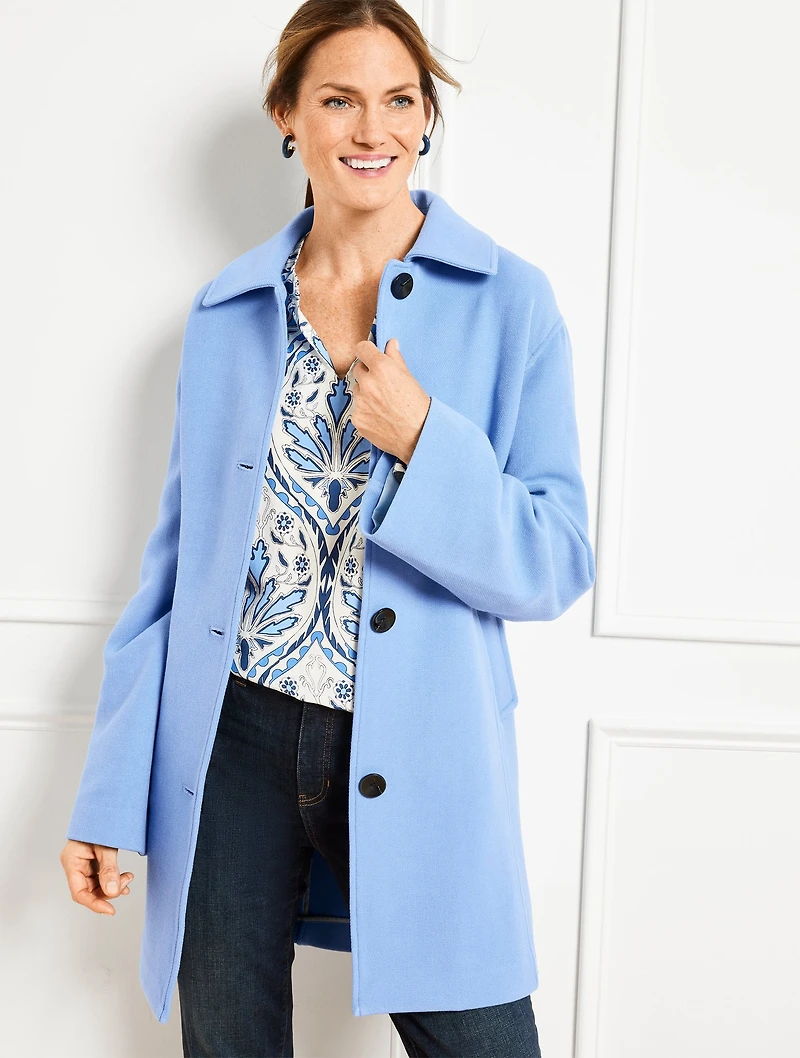Knit A-Line Coat