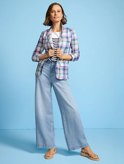 Linen Blazer - Fresh Madras