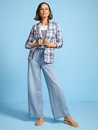 Linen Blazer - Fresh Madras