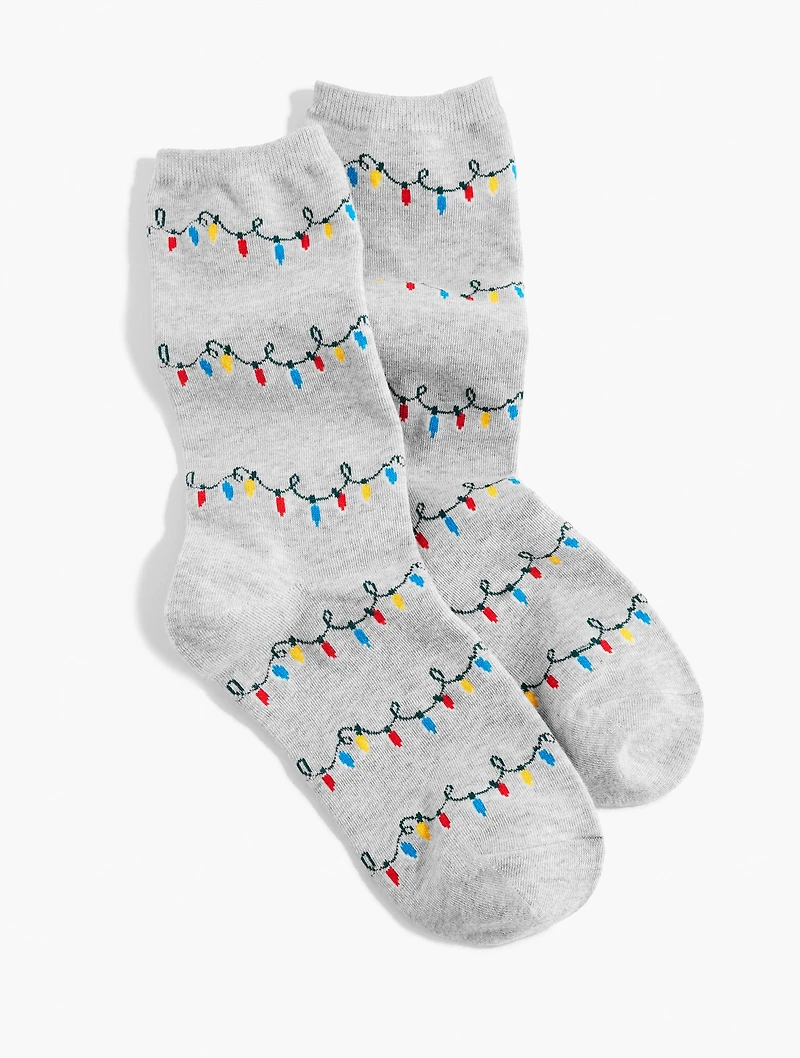 Holiday Lights Trouser Socks
