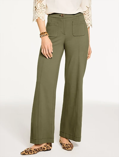 Wide Leg Ponte Pants