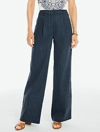 Wide Leg Pants - Pinstripe