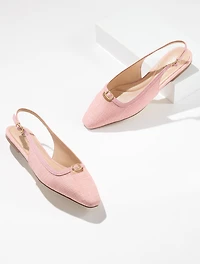 Whitley Raffia Slingback Mules - Cross-Dye