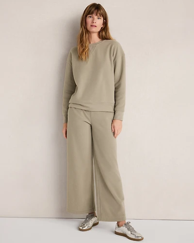 Brushed Terry Wide Leg Pants