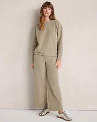 Brushed Terry Wide Leg Pants