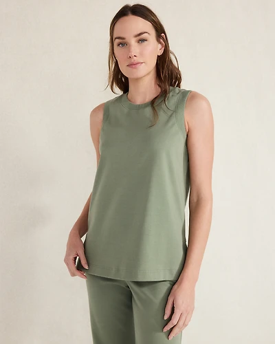 Organic Cotton Interlock Sleeveless Tunic