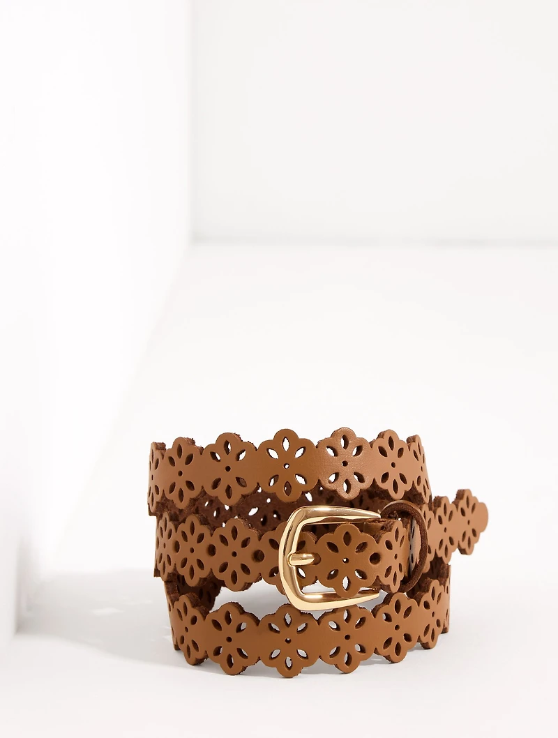 Perforated Flower Belt