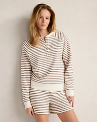 Cotton Blend Textured Henley