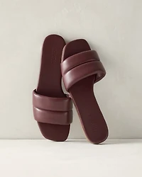 Quilted Leather Slides