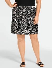 Lightweight Woven Cargo Skort - Garden Floral